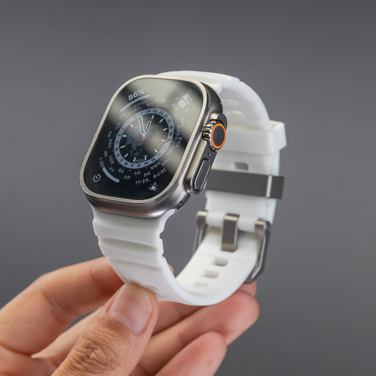 Silicone Sports Watch Strap for 44 to 49mm Watches