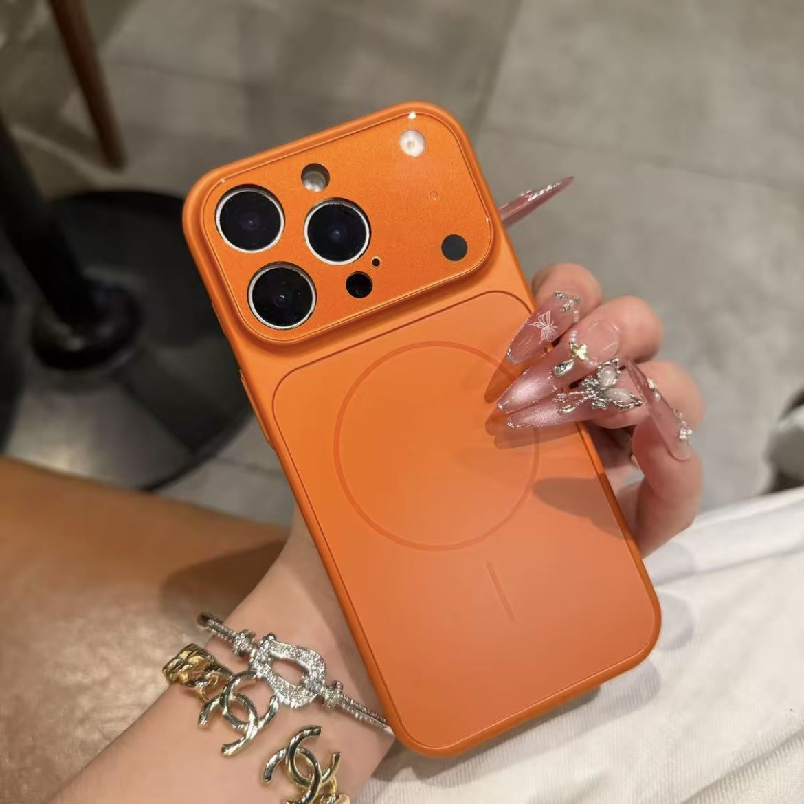 Magnetic Frosted Phone Case With All-Round Cover, Solid Colours