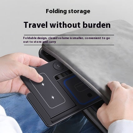 3 In 1 Foldable Wireless Charging Station With LED Light