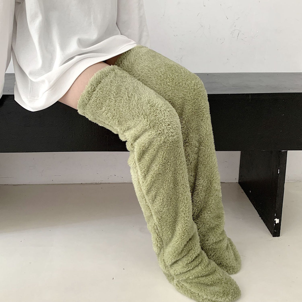 Over Knee Fuzzy Long Socks For Winter Home And Sleeping