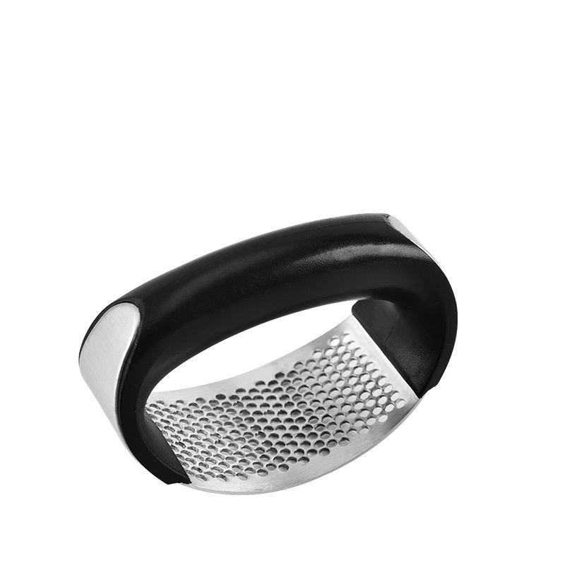 Stainless Steel Garlic Press, Manual Curved Masher for Garlic and Fruit