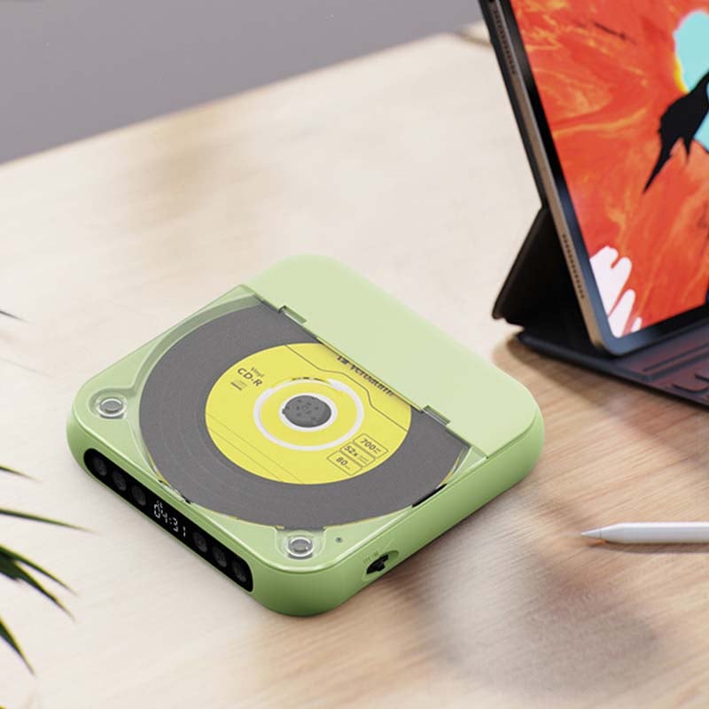 Portable Bluetooth CD Player with Hi-Fi Sound and USB-C Charging