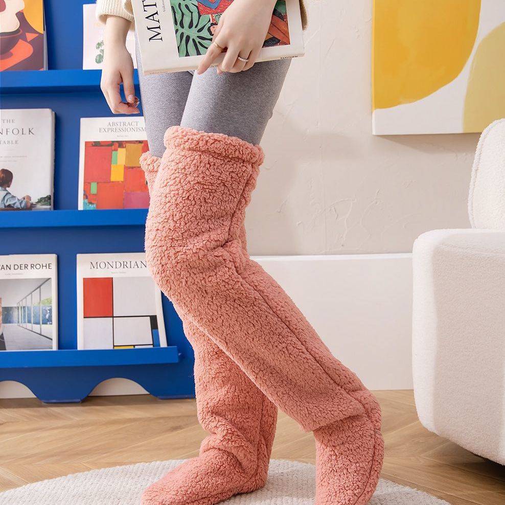 Over Knee Fuzzy Long Socks For Winter Home And Sleeping