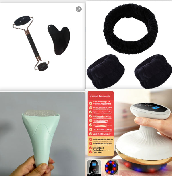 Electric Gua Sha Board Massager with Cupping and Meridian Brush