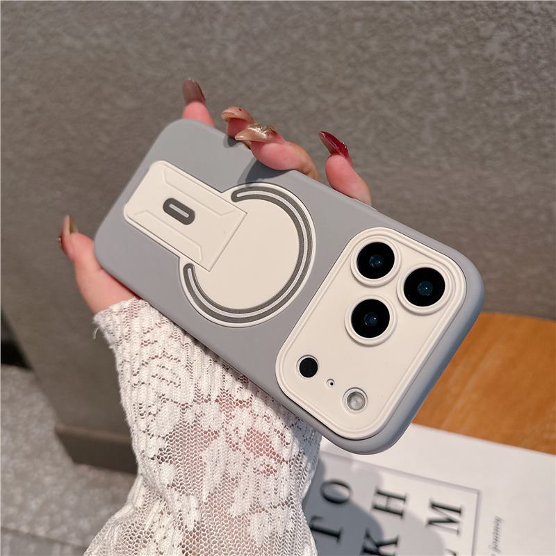 Skin-Feel Magnetic Folding Phone Stand Case With Instant Kickstand