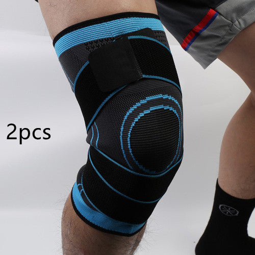 3D Weave Sports Knee Pad with Adhesive Support Strap