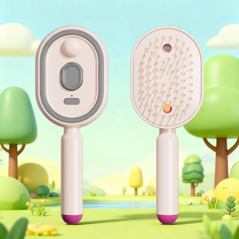 Electric Airbag Massage Comb With Mist Spray, Anti-Tangle