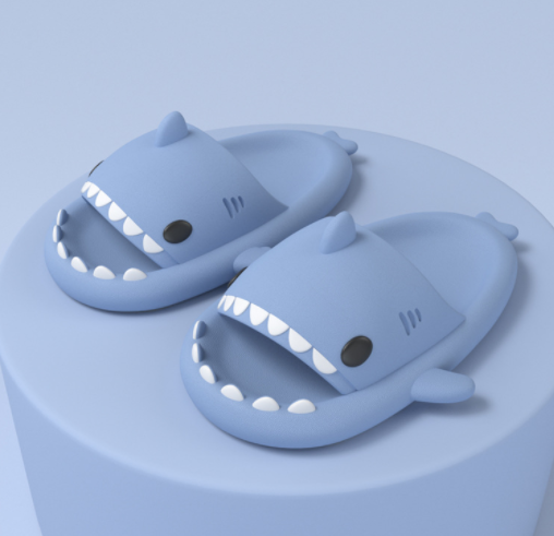 Cartoon Shark Slippers For Women And Men, Soft Indoor Outdoor