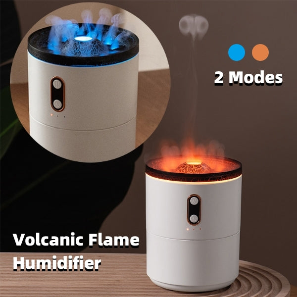 Volcanic Flame Aroma Diffuser With Jellyfish Air Humidifier Light