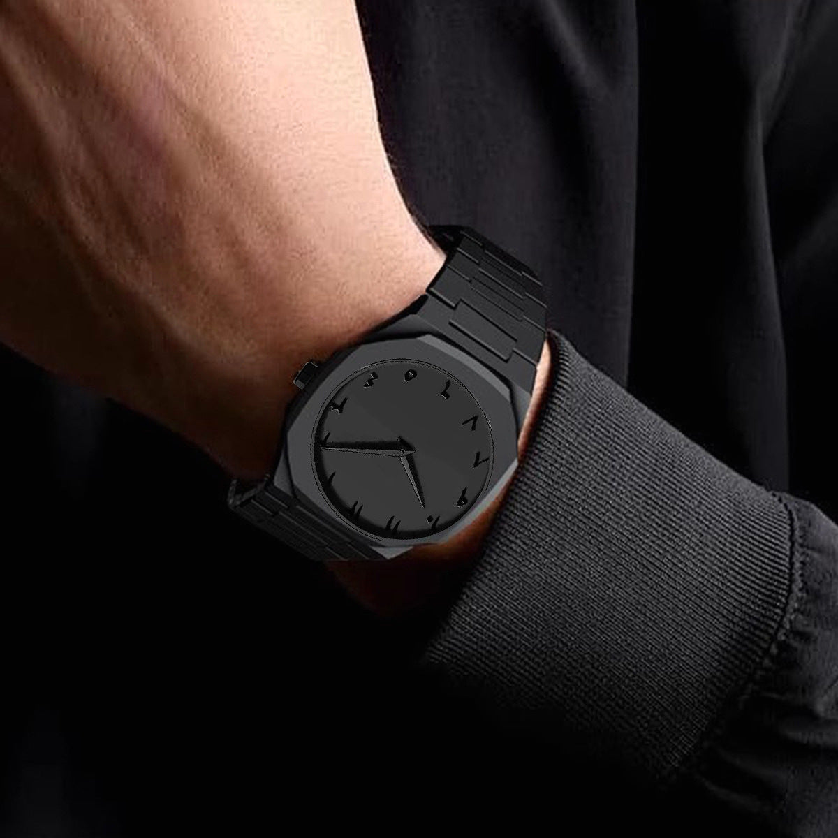 Men's Quartz Watch with Necklace, Bracelet and Ring Gift Set