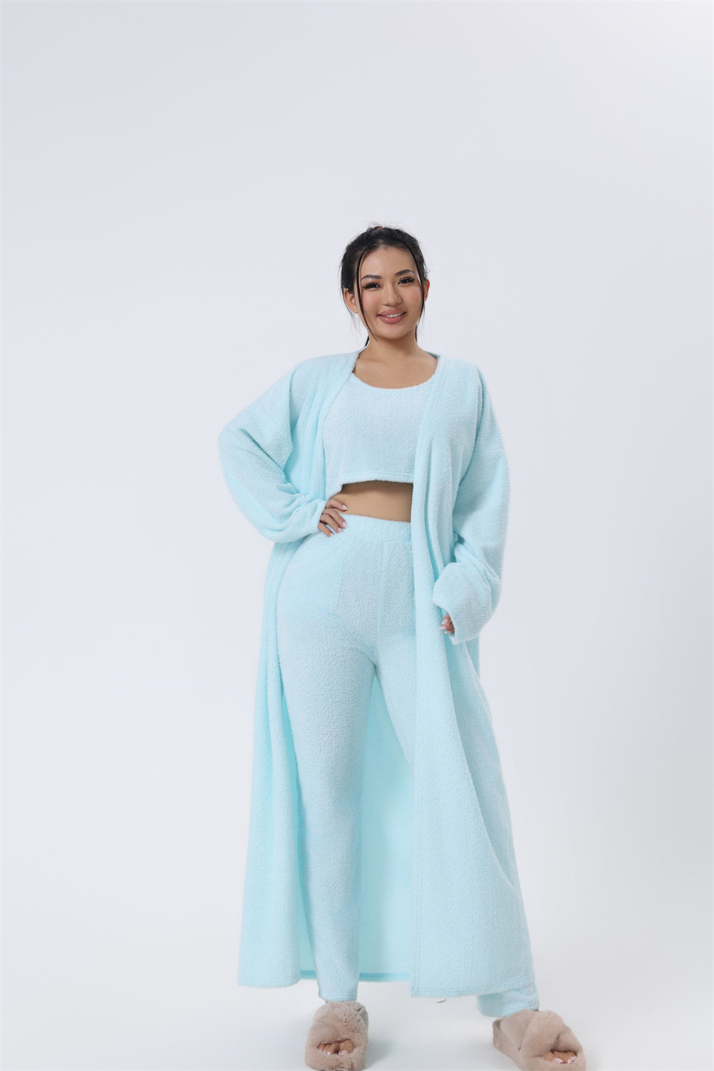 Cozy 3-Piece Women's Pajama Lounge Set, Soft and Fluffy