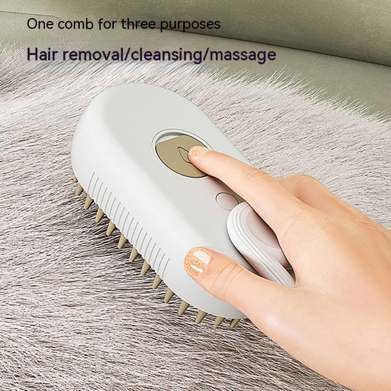 3-in-1 Electric Spray Cat and Dog Steam Brush for Pet Hair Massage