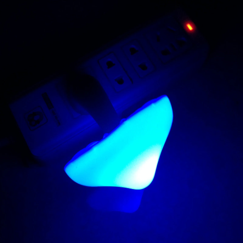 Mushroom LED Wall Socket Night Light With Light Sensor