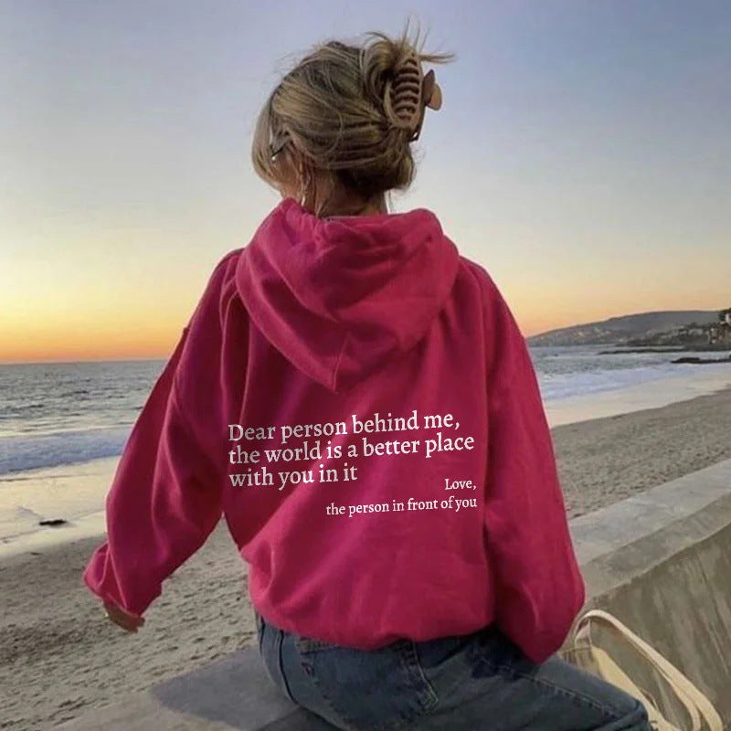 Women's Kindness Slogan Hoodie, Long Sleeve Sweatshirt in Many Colours