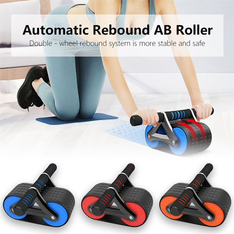 Double Wheel Ab Roller With Kneeling Pad For Home Workouts