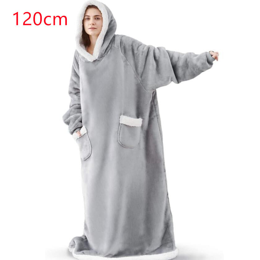 Oversized Wearable TV Hoodie Blanket, Warm Pullover