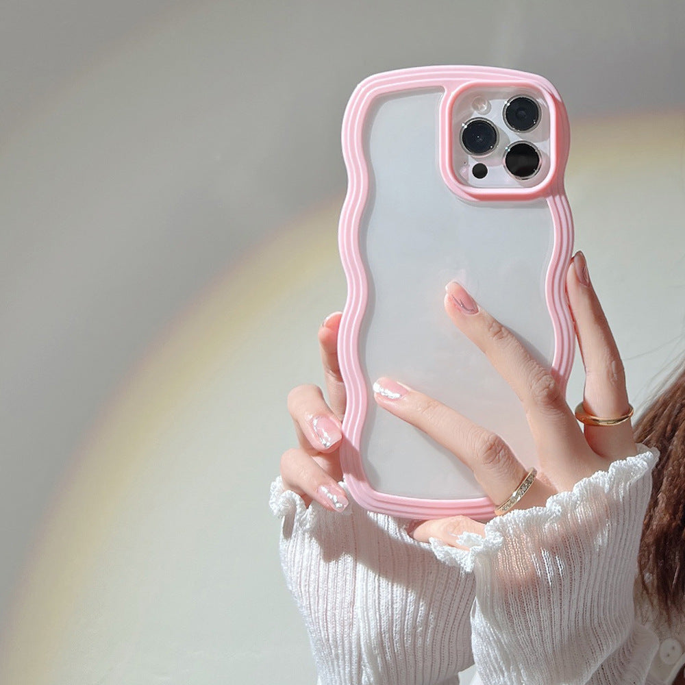 Wave Border Phone Case in Candy Colours with Full Protection