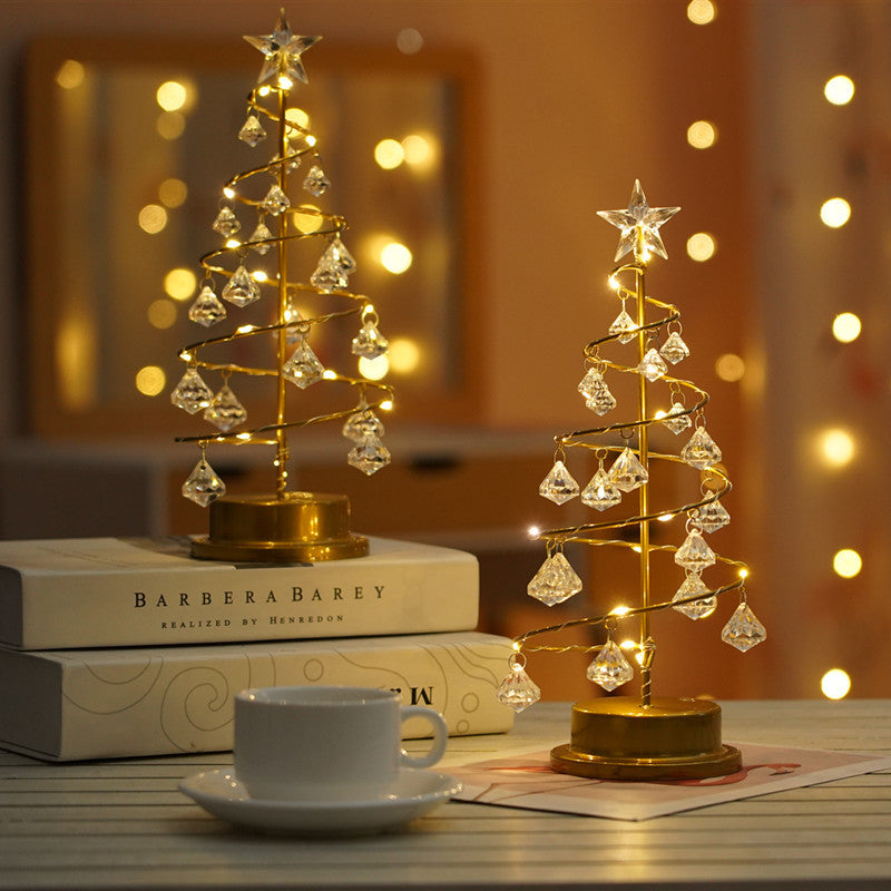 Crystal Christmas Tree LED Fairy Lights for Bedrooms Indoors