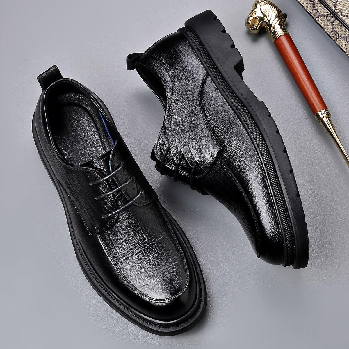 Men's Business Formal and Casual Full-Grain Leather Shoes