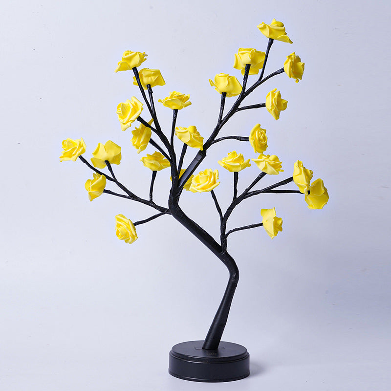 USB Rose Table Lamp with Fairy Lights for Romantic Home Decor