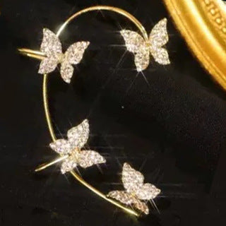 Butterfly Ear Clip and Ear Hook Earrings, Fashion Jewellery