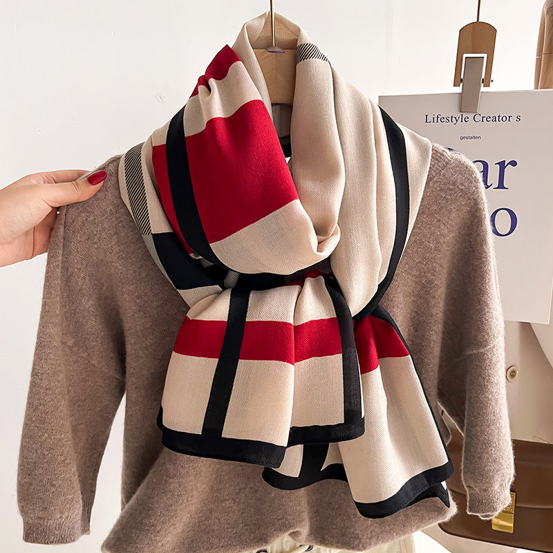 Tie-Dye Winter Scarf, Soft Warm Oversized Wrap for Women