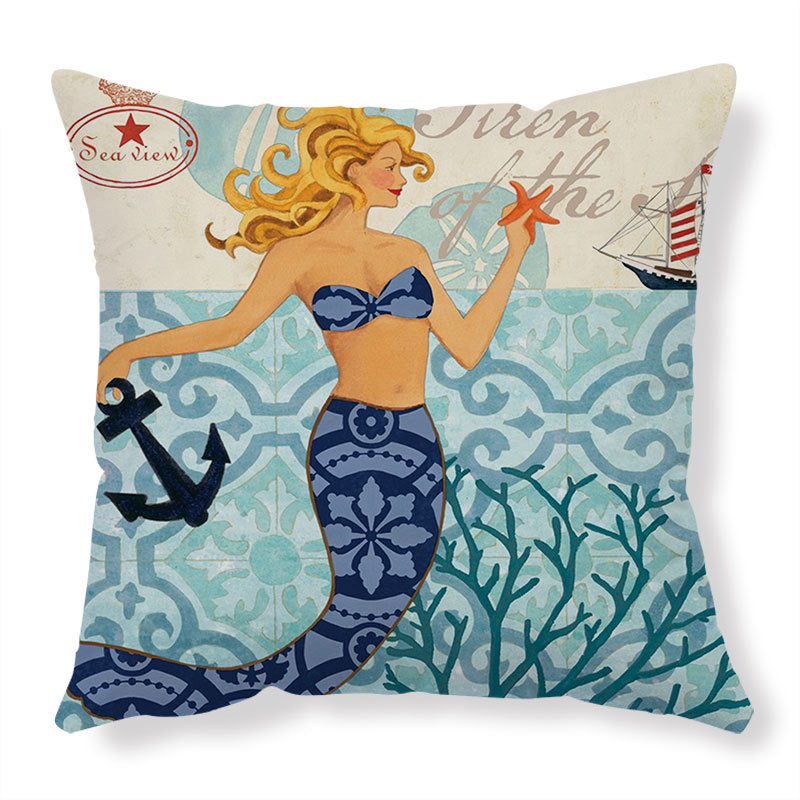 Sea Turtle Print Cushion Cover, Soft Throw Pillow Case