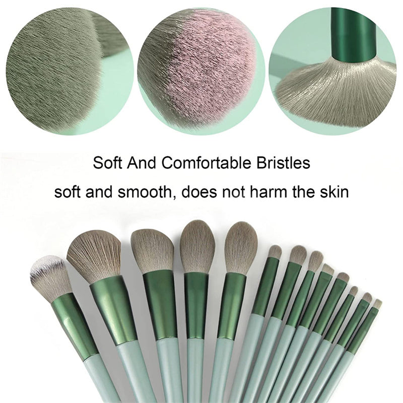 13-Piece Makeup Brush Set with Concealer, Blush and Eyeshadow Brushes