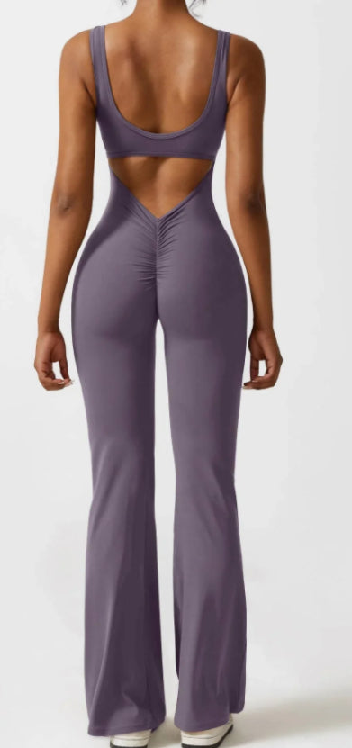Women's Tight Yoga Bodysuit with Hollow Seamless Design, XS to XL