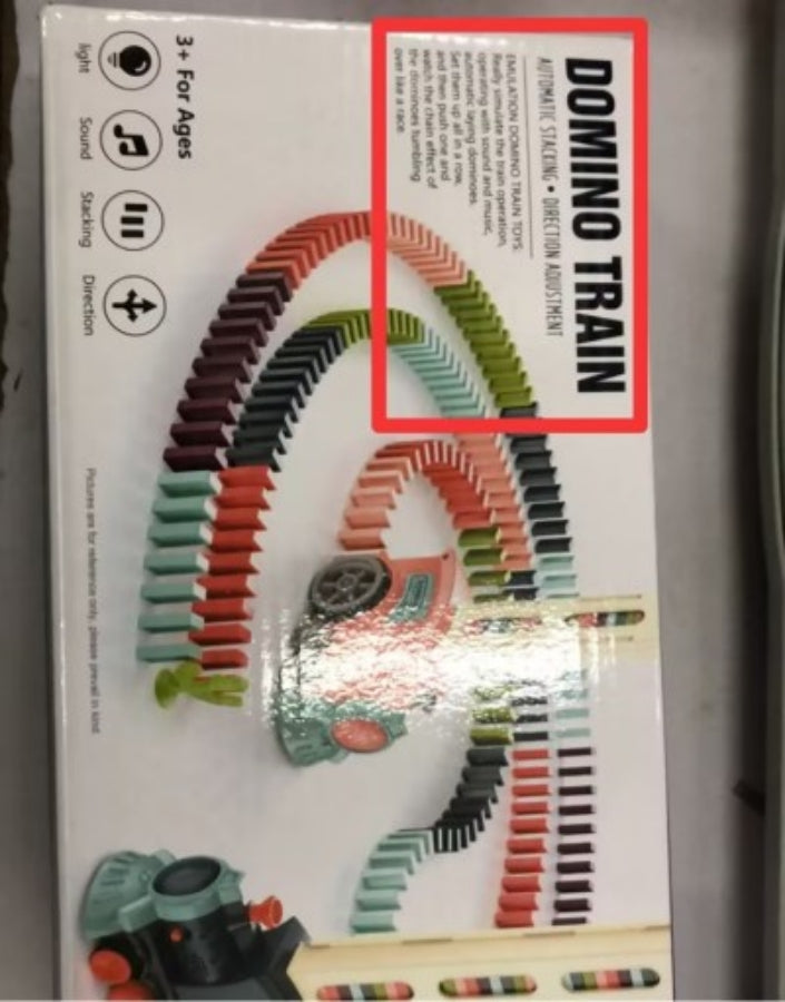Electric Domino Train Toy With Automatic Release Building Blocks