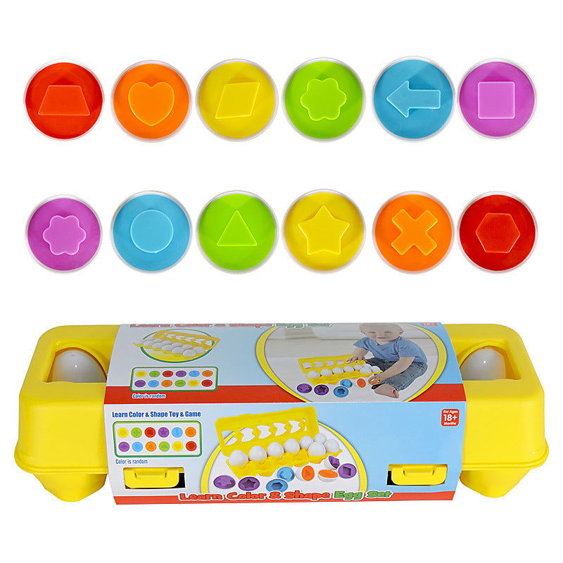 Montessori Smart Egg Toy Set for Shape and Colour Matching