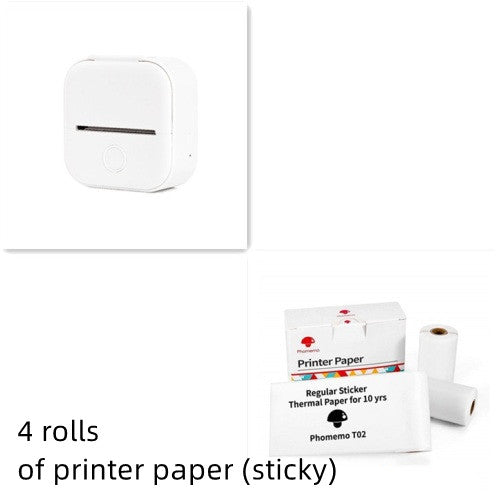 Portable Mini Bluetooth Thermal Label Printer, Inkless Printing