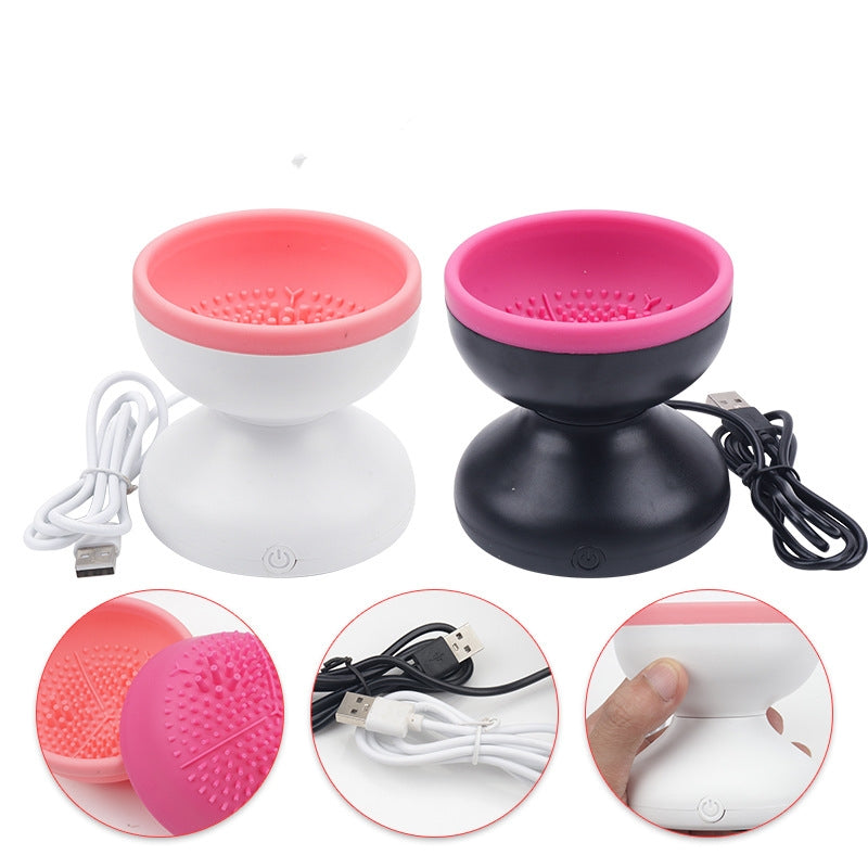 Electric Makeup Brush Cleaner With Silicone Bowl And USB
