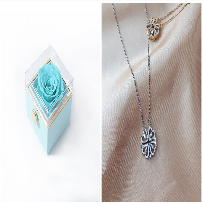 Detachable Four-Leaf Clover Necklace for Women, Multi-Wear Style