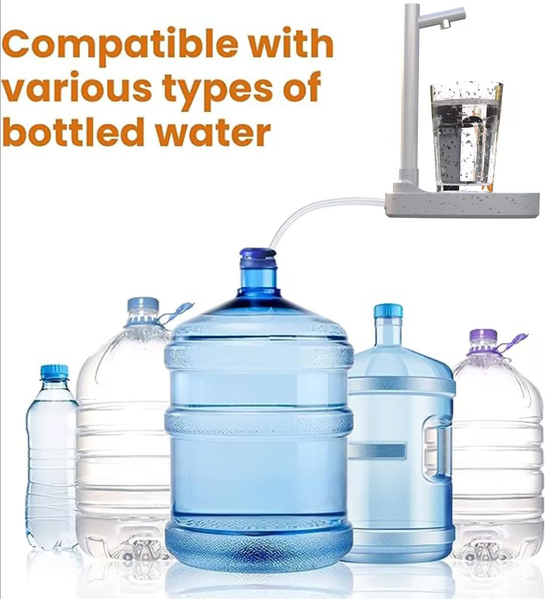 Rechargeable Automatic Water Dispenser With Stand For Desks