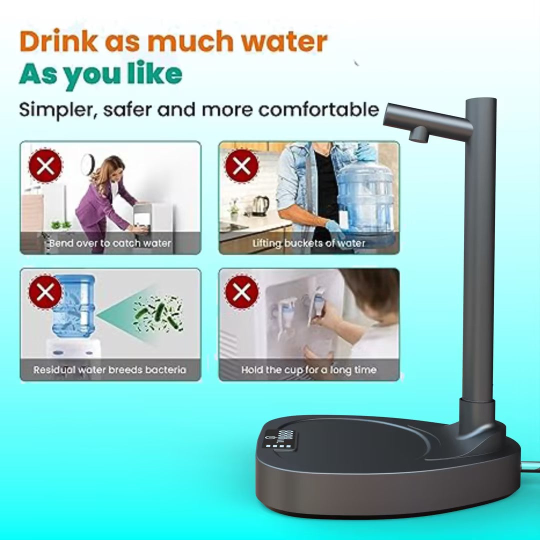 Rechargeable Automatic Water Dispenser With Stand For Desks