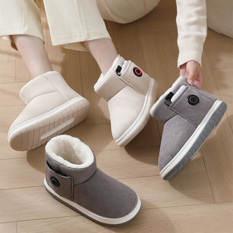 Rechargeable Electric Heated Slippers, Winter Foot Warmers