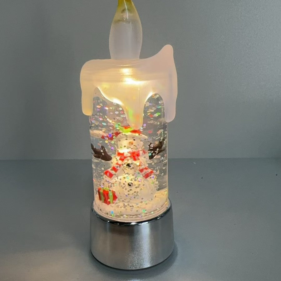 Christmas Candle Light Scene Decorations for Tables and Shelves