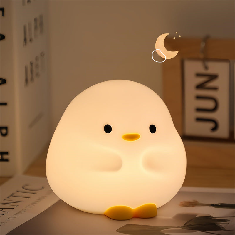 Cute Duck LED Night Lamp, Silicone USB Rechargeable Touch Light