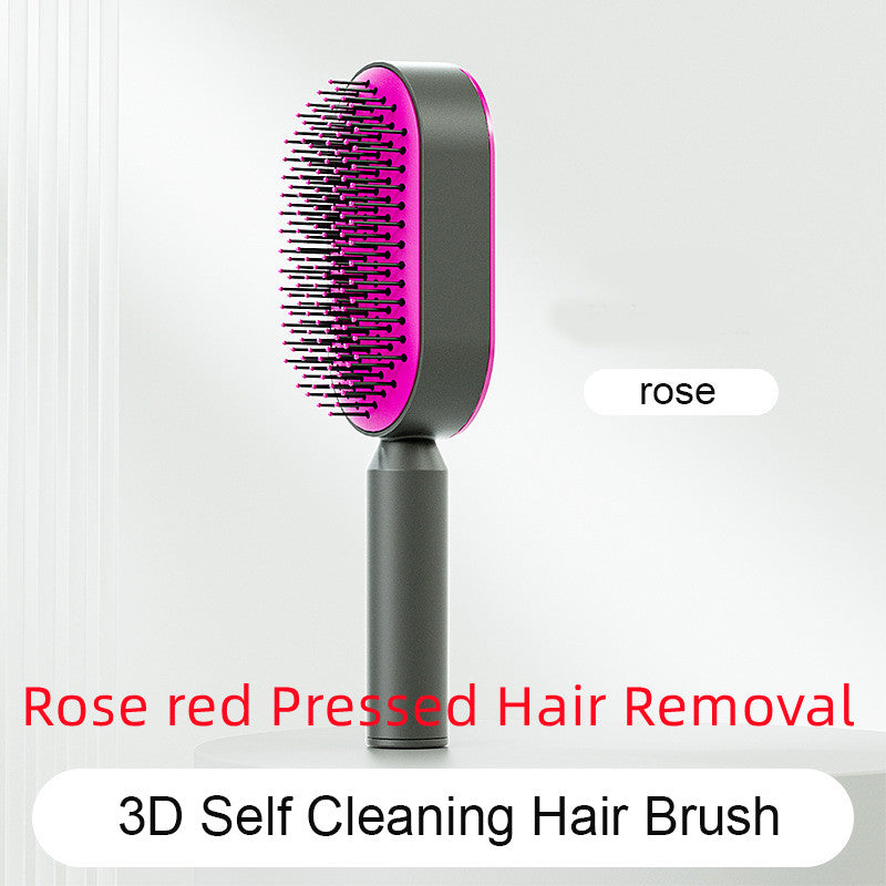 Self-Cleaning Airbag Hair Brush With Scalp Massage, Anti-Static