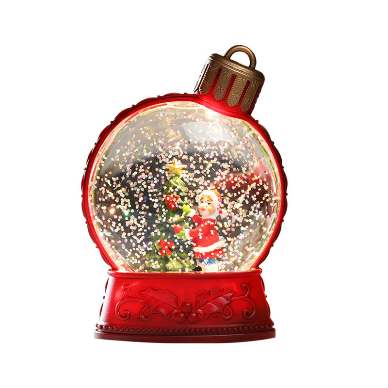 Luminous Flat LED Christmas Scene Decoration Santa Snowman Angel