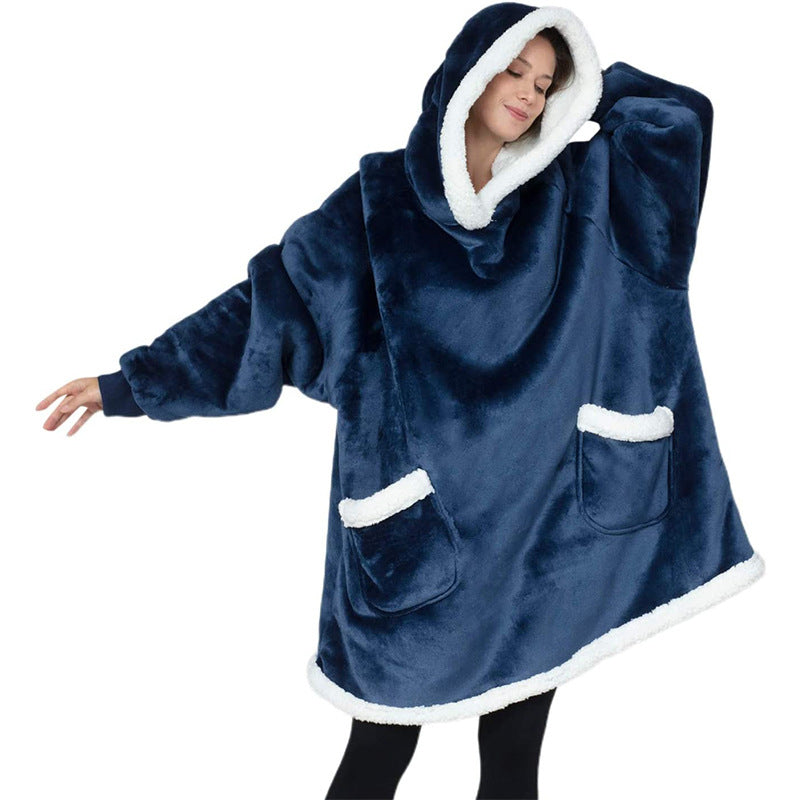 Oversized Wearable TV Hoodie Blanket, Warm Pullover