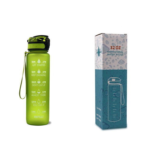 1L Tritan Water Bottle With Time Marker And Flip Cover