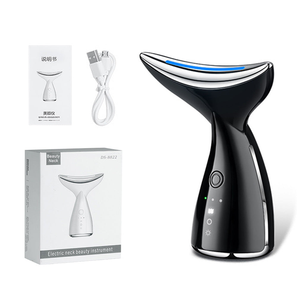 EMS Neck and Face Beauty Device with Three LED Light Colours