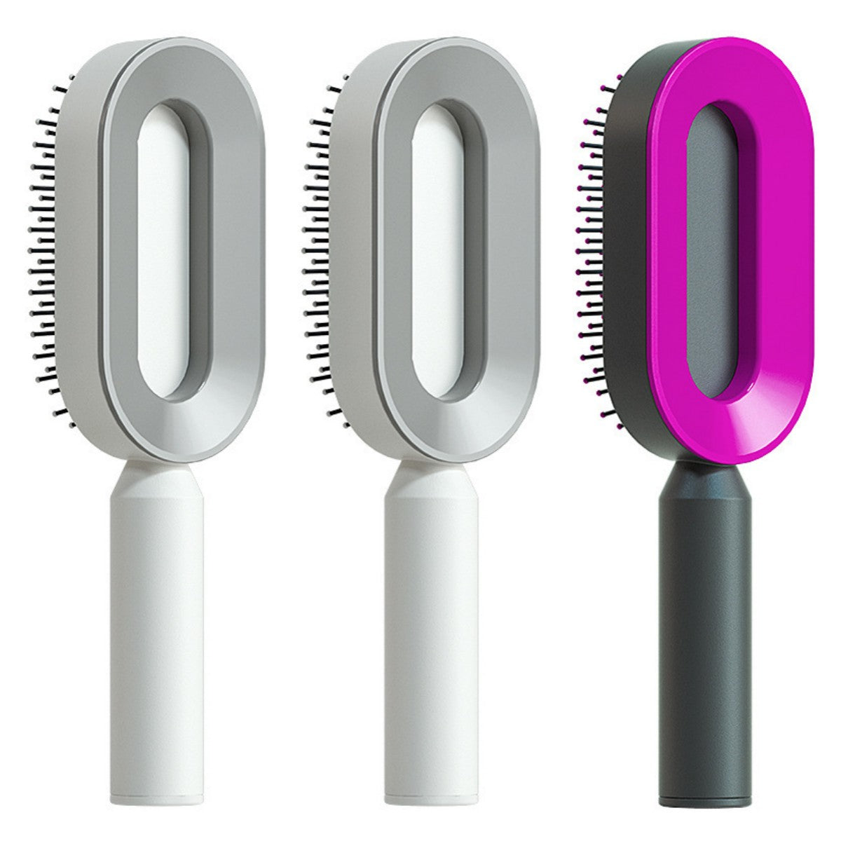 Self-Cleaning Airbag Hair Brush With Scalp Massage, Anti-Static