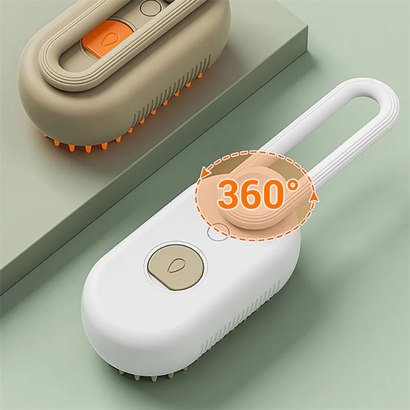 3-in-1 Electric Spray Cat and Dog Steam Brush for Pet Hair Massage