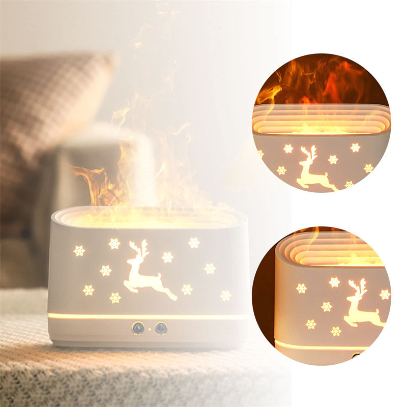 Elk Flame Effect Diffuser Lamp for Cosy Christmas Atmosphere