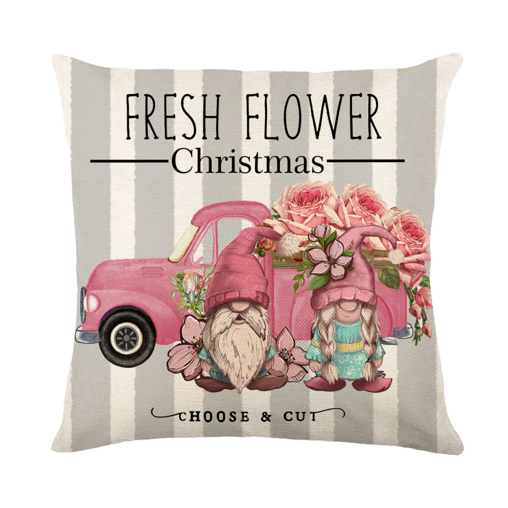 Christmas Pillow Covers for Sofa Square Throw Snow Stamping