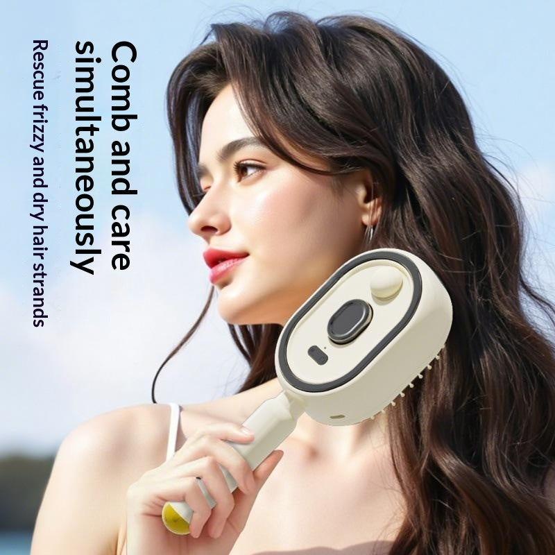 Electric Airbag Massage Comb With Mist Spray, Anti-Tangle
