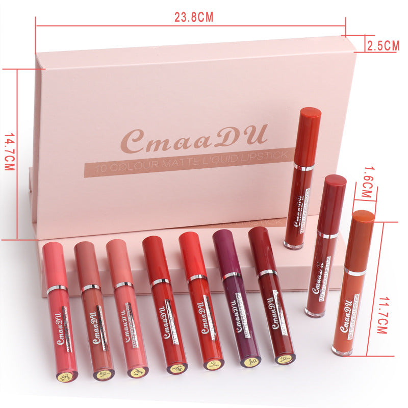 Women's Non-Stick Cup Waterproof Matte Lipstick in Photo Colour
